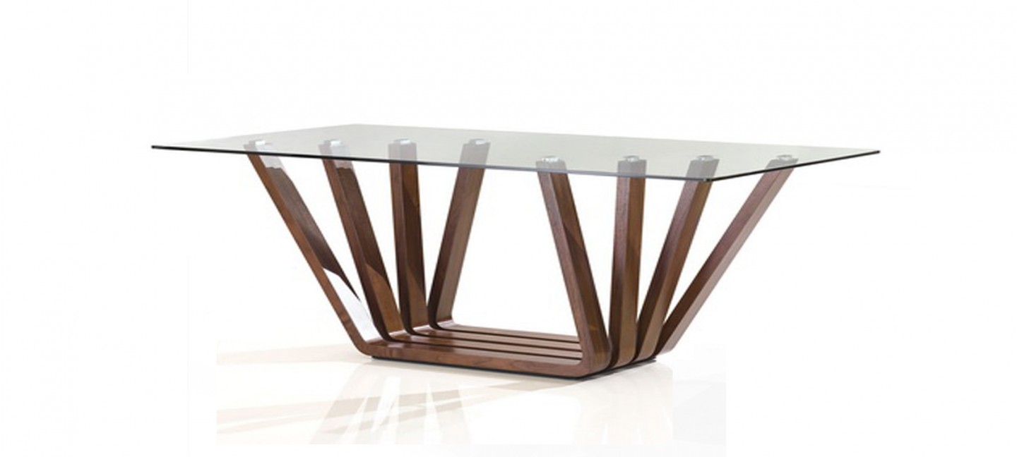 Table à manger design bois noir multi rangements TARA  Miliboo