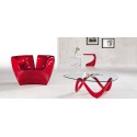 Table basse design rouge - Niagara