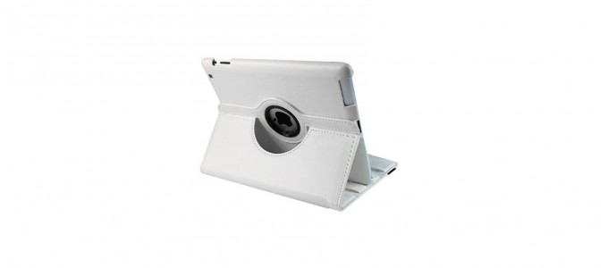 Housse rotative Ipad blanche