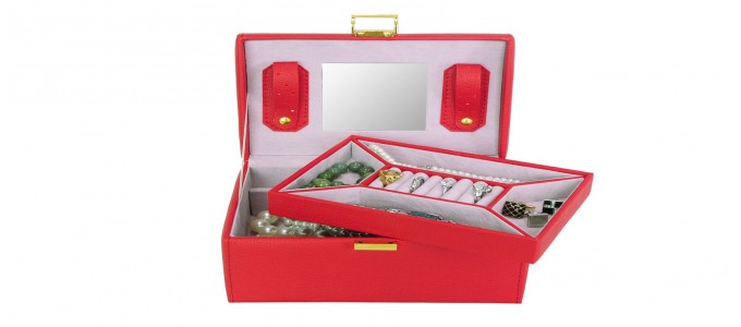 Coffret à bijoux rouge