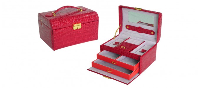 Coffret à bijoux rouge