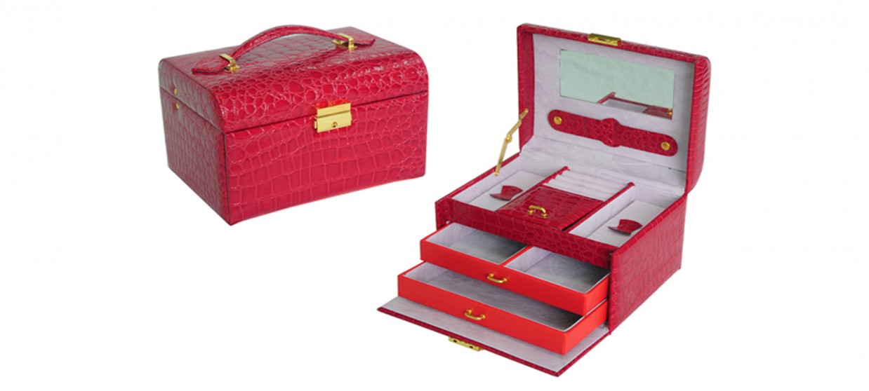 Coffret à bijoux rouge