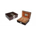 Cave à cigares humidor couleur ébène en bois - 25 cigares