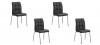 Lot de 4 chaises salle à manger noires - Nursia