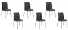 Lot de 6 chaises salle à manger noires - Nursia