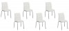 Lot de 6 chaises salle à manger blanches - Nursia