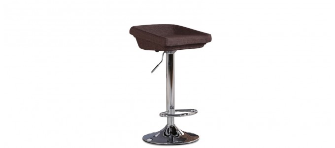 Tabouret de bar en tissu marron - Udine