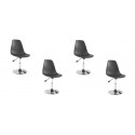 Lot de 4 chaises salle à manger noires - Soft