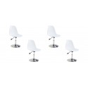 Lot de 4 chaises salle à manger blanches - Soft