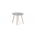 Table à manger ronde design noire 80cm - Alta