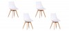 Lot de 4 chaises blanches - Prague