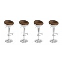 Lot de 4 tabourets de bar design vintage - Aviator