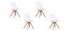 Lot de 4 chaises scandinaves blanches - Minsk