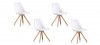 Lot de 4 chaises scandinaves blanches - Helsinki