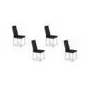 Lot de 4 chaises salle à manger noires - Lena