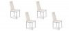 Lot de 4 chaises salle à manger blanches - Lena