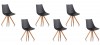 Lot de 6 chaises scandinaves noires - Minsk