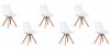 Lot de 6 chaises scandinaves blanches - Minsk