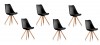 Lot de 6 chaises scandinaves noires - Helsinki