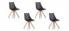 Lot de 4 chaises scandinave noires - Minsk