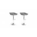 Lot de 2 tabourets de bar en tissu gris - Udine