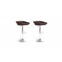 Lot de 2 tabourets de bar en tissu marron - Udine