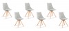 Lot de 6 chaises scandinaves grises - Minsk