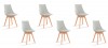 Lot de 6 chaises scandinaves grises - Prague