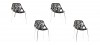 Lot de 4 chaises design noires- Lily