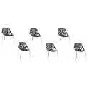 Lot de 6 chaises discount noires - Lily