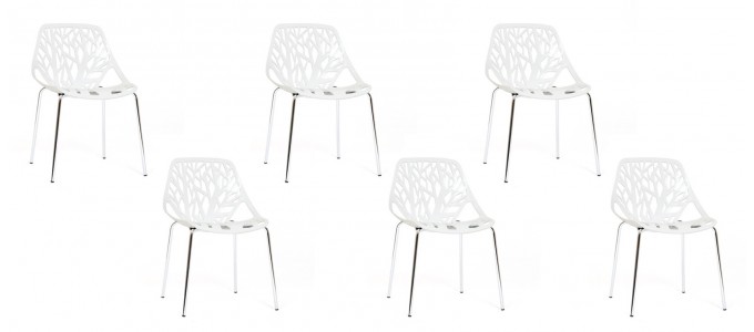 Lot de 6 chaises discount blanches - Lily