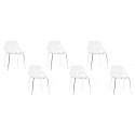 Lot de 6 chaises discount blanches - Lily