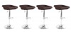 Lot de 4 tabourets de bar en tissu marron - Udine