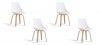Lot de 4 chaises blanches - Nicosie