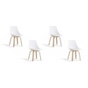 Lot de 4 chaises blanches - Nicosie