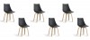 Lot de 6 chaises scandinaves noires - Nicosie