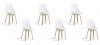 Lot de 6 chaises scandinaves blanches - Nicosie