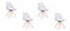 Lot de 4 chaises transparentes polycarbonate - Helsinki