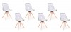 Lot de 6 chaises transparentes polycarbonate - Helsinki