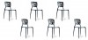 Lot de 6 chaises discount noires - Verdi