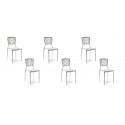 Lot de 6 chaises discount blanches - Verdi