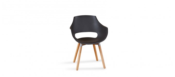 Fauteuil scandinave noir - Treia