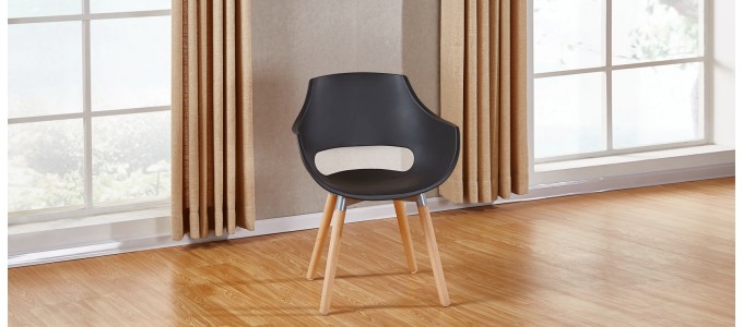 Fauteuil scandinave noir - Treia