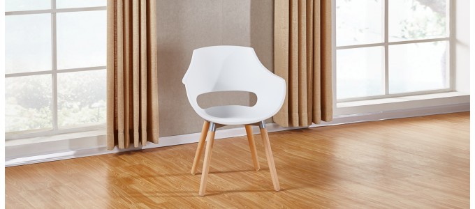 Fauteuil scandinave blanc - Treia