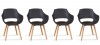 Lot 4 fauteuils scandinaves noirs - Treia