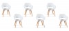 Lot 6 fauteuils scandinaves blancs - Treia