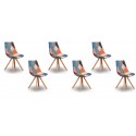 Lot de 6 chaises patchwork - Minsk