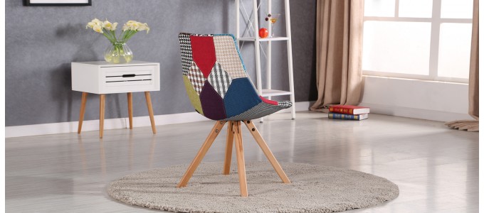 Lot de 6 chaises patchwork - Minsk