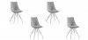 Lot de 4 chaises design grises - Eif