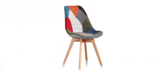 Chaise scandinave patchwork - Prague